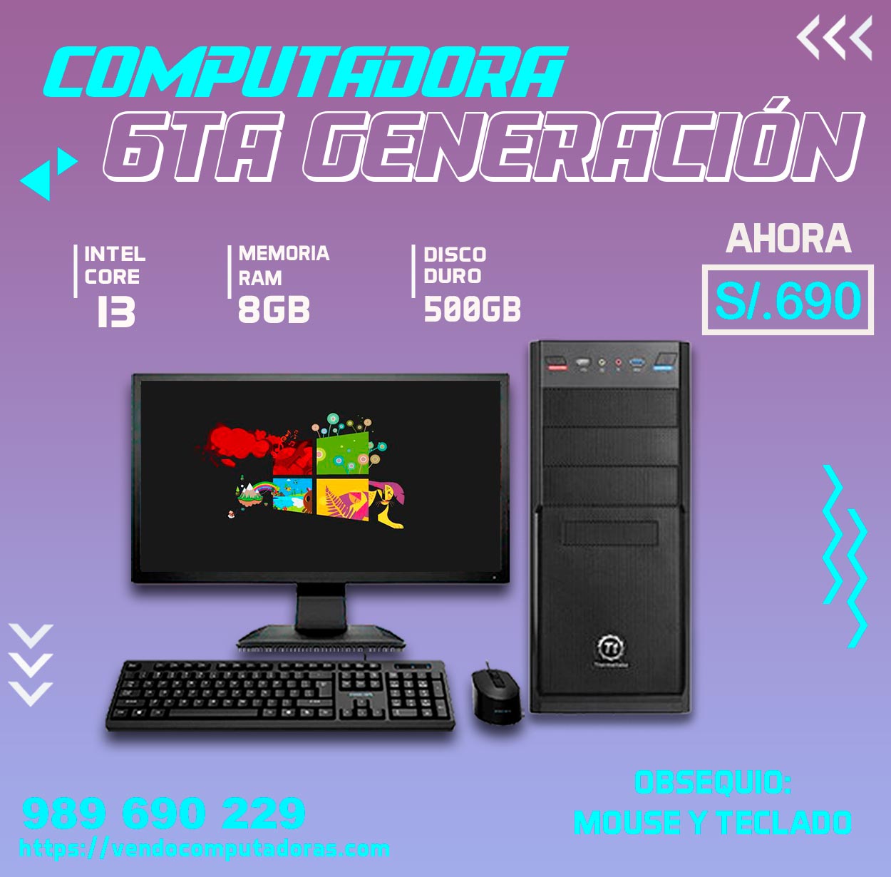 Computadora Core I3 6ta Generación en descuento